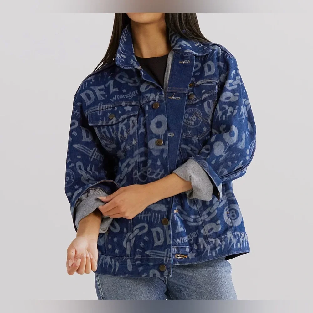 NWT WRANGLER X DEADFELLAZ DENIM JACKET:BLUE DENIM